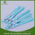 Cheap customized fabric wristband with metal ring/free sample woven wristbands for door ticket